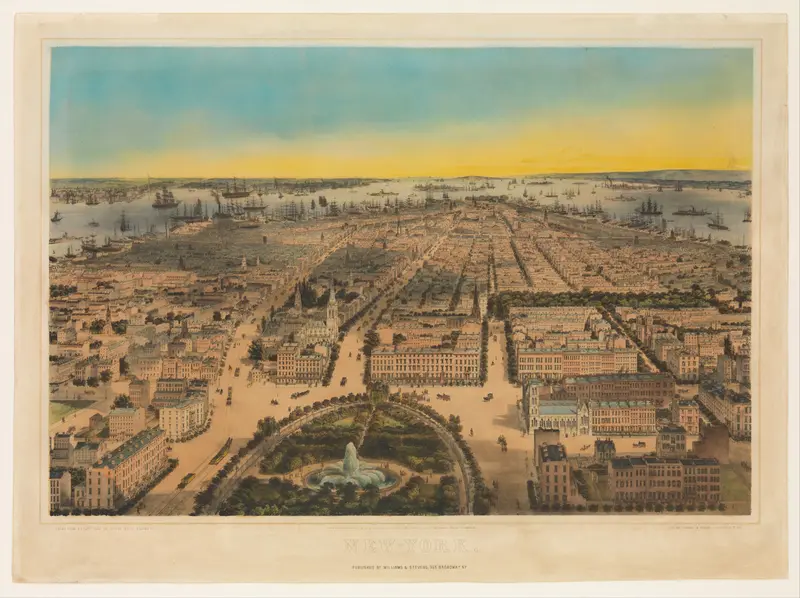 New-York (Union Square, Looking South) Wall Art by C. Bachman - High-Resolution Digital Print