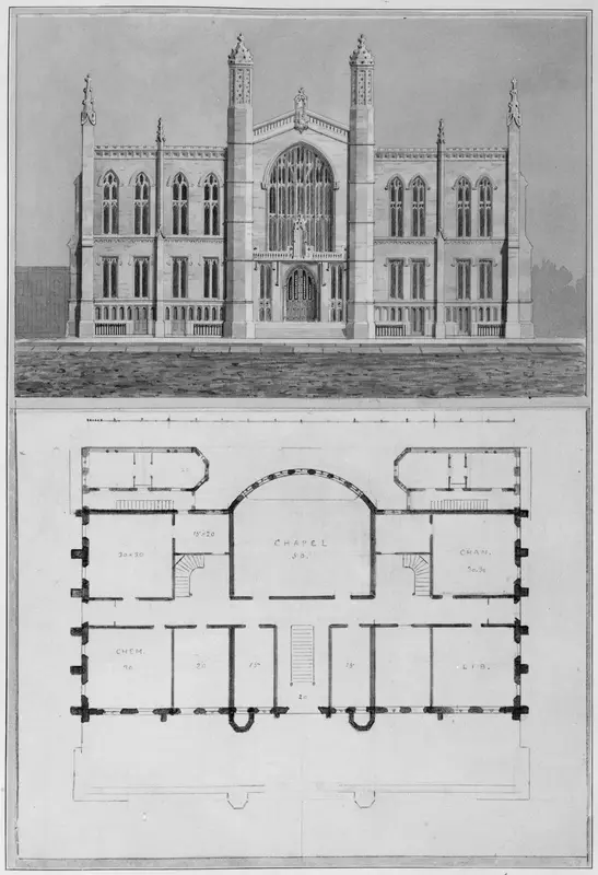 New York University College of Physicians and Surgeons, Buildings and Other Material Wall Art by Alexander Jackson Davis - High-Resolution Digital Print