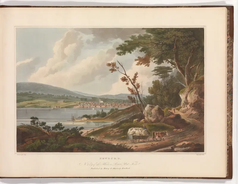 Newburg [Newburgh] (No. 14 of The Hudson River Portfolio) Wall Art by John Hill - High-Resolution Digital Print