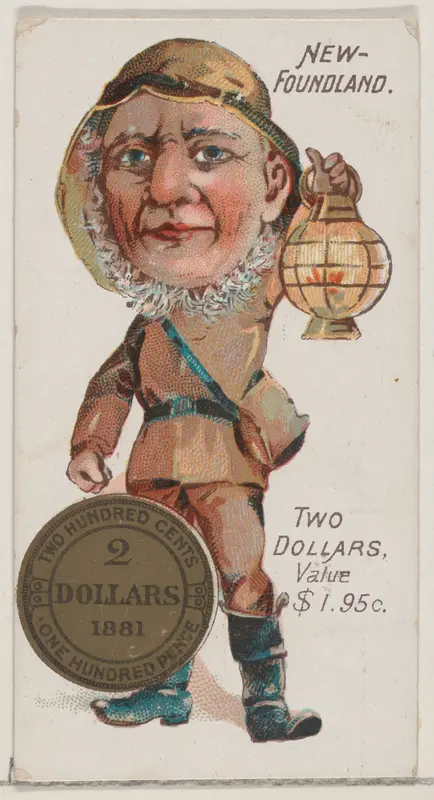 Newfoundland, Two Dollars, from the series Coins of All Nations (N72, variation 1) for Duke brand cigarettes Wall Art by W. Duke, Sons & Co. - High-Resolution Digital Print