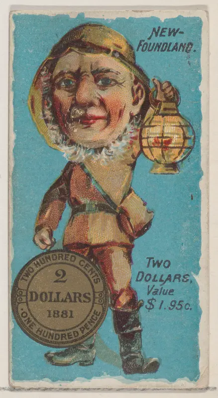 Newfoundland, Two Dollars, from the series Coins of All Nations (N72, variation 2) for Duke brand cigarettes Wall Art by W. Duke, Sons & Co. - High-Resolution Digital Print