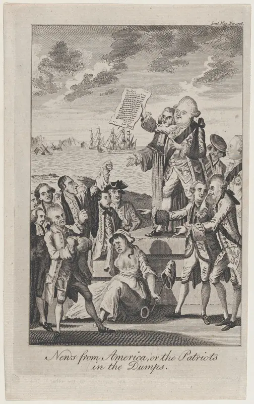 News from America, or the Patriots in the Dumps Wall Art by Anonymous, British, 18th century - High-Resolution Digital Print