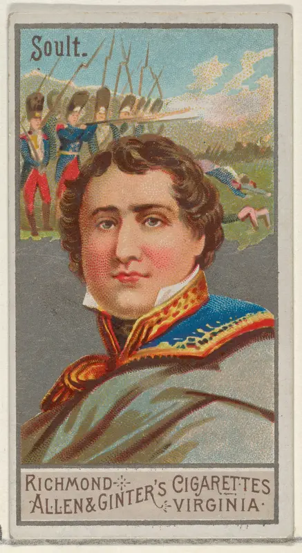 Nicolas Jean-de-Dieu Soult, from the Great Generals series (N15) for Allen & Ginter Cigarettes Brands Wall Art by Allen & Ginter - High-Resolution Digital Print
