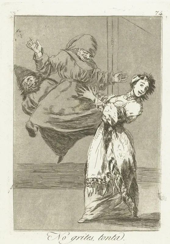 Niet schreeuwen, dommerd Wall Art by Francisco de Goya - High-Resolution Digital Print