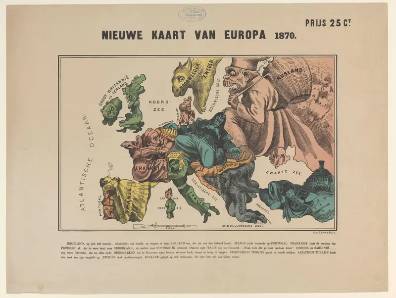 Nieuwe kaart van Europa 1870 Wall Art by Unknown - High-Resolution Digital Print