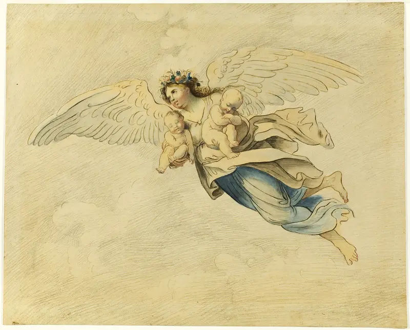 Night Carrying Sleep and Death Wall Art by Domenichino - High-Resolution Digital Print
