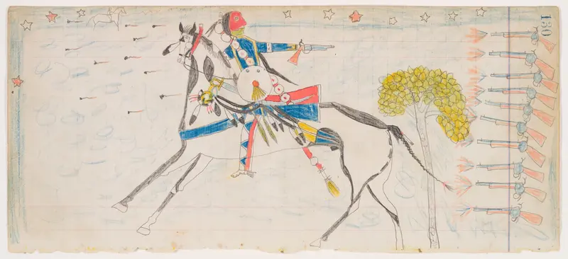 Night Skirmish (Henderson Ledger Artist A) Wall Art by Frank Henderson - High-Resolution Digital Print