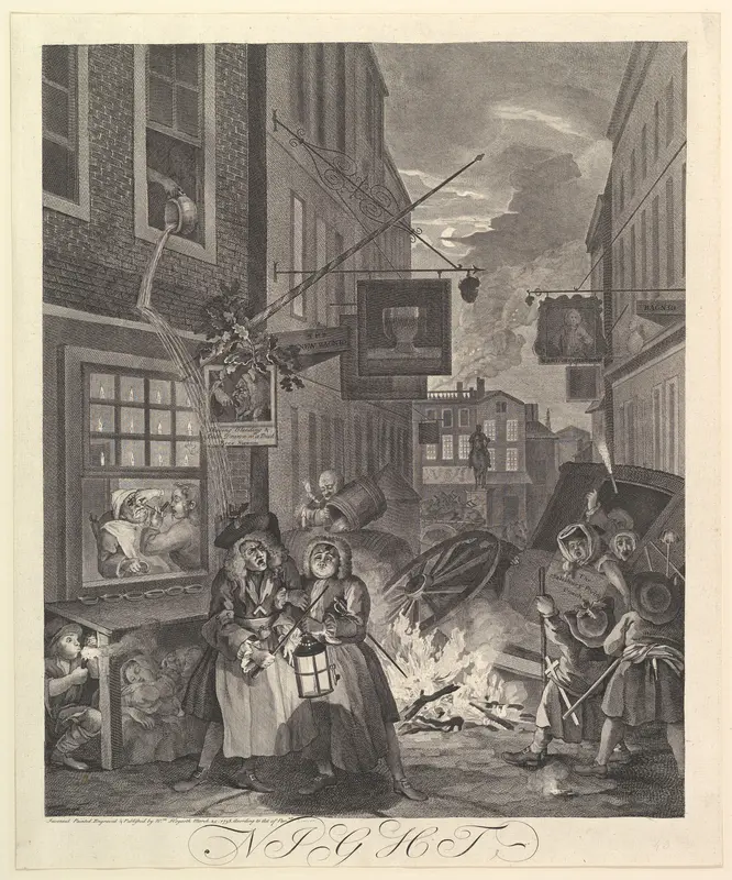 Night: The Four Times of Day Wall Art by William Hogarth - High-Resolution Digital Print