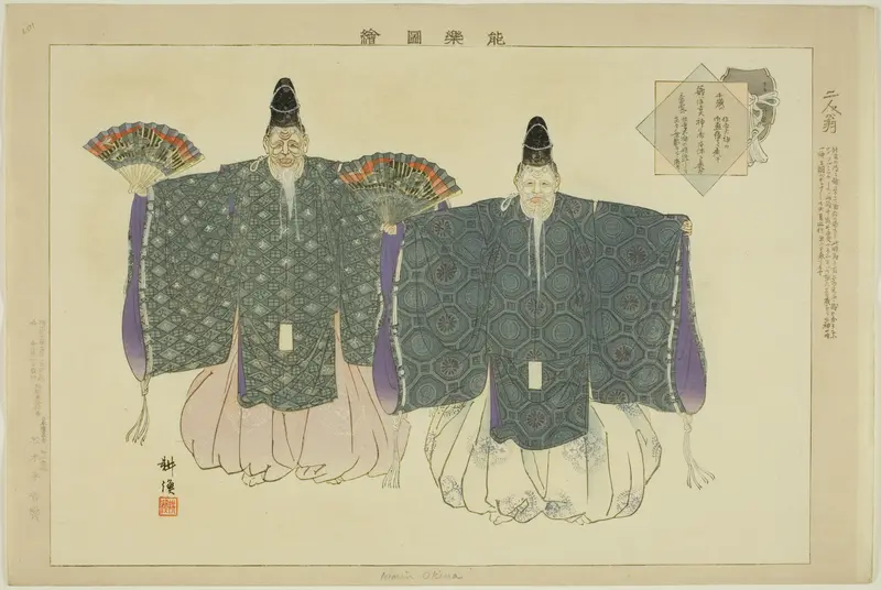 Nimin Okina, from the series "Pictures of No Performances (Nogaku Zue)"