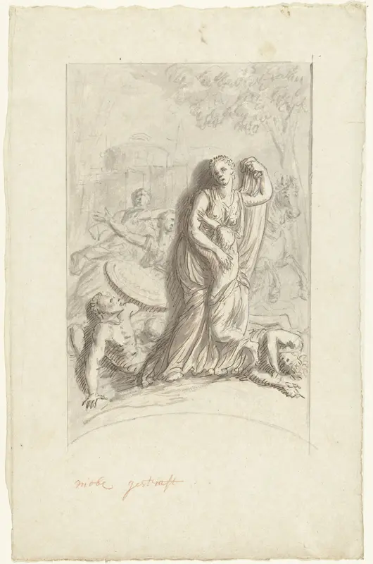 Niobe voor haar overmoed gestraft Wall Art by Elias van Nijmegen - High-Resolution Digital Print