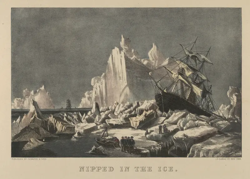 Nipped in the Ice Wall Art by Currier & Ives - High-Resolution Digital Print