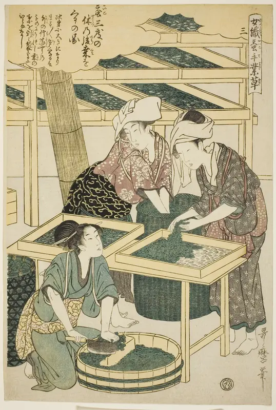 No. 3 (san), from the series "Women Engaged in the Sericulture Industry (Joshoku kaiko tewaza-gusa)"