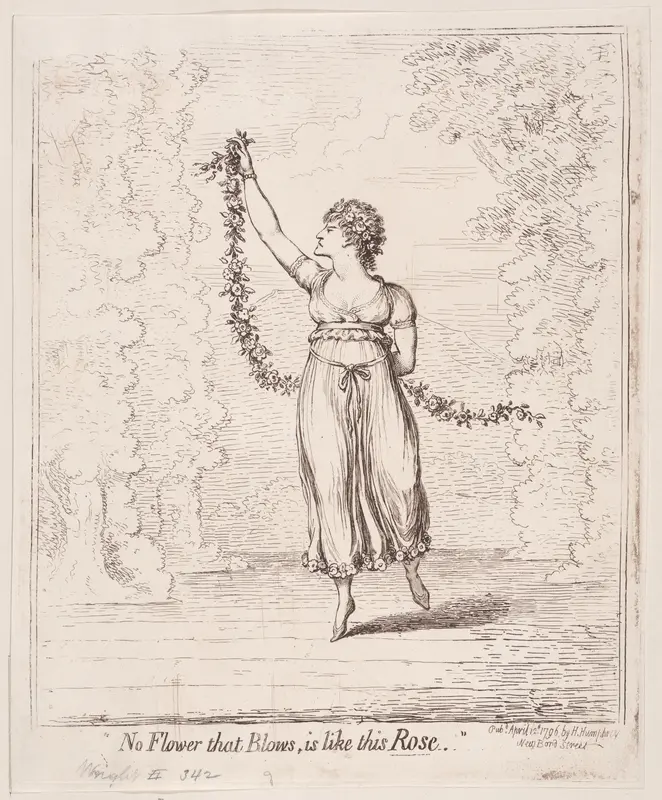 "No Flower that Blows is Like this Rose" Wall Art by James Gillray - High-Resolution Digital Print