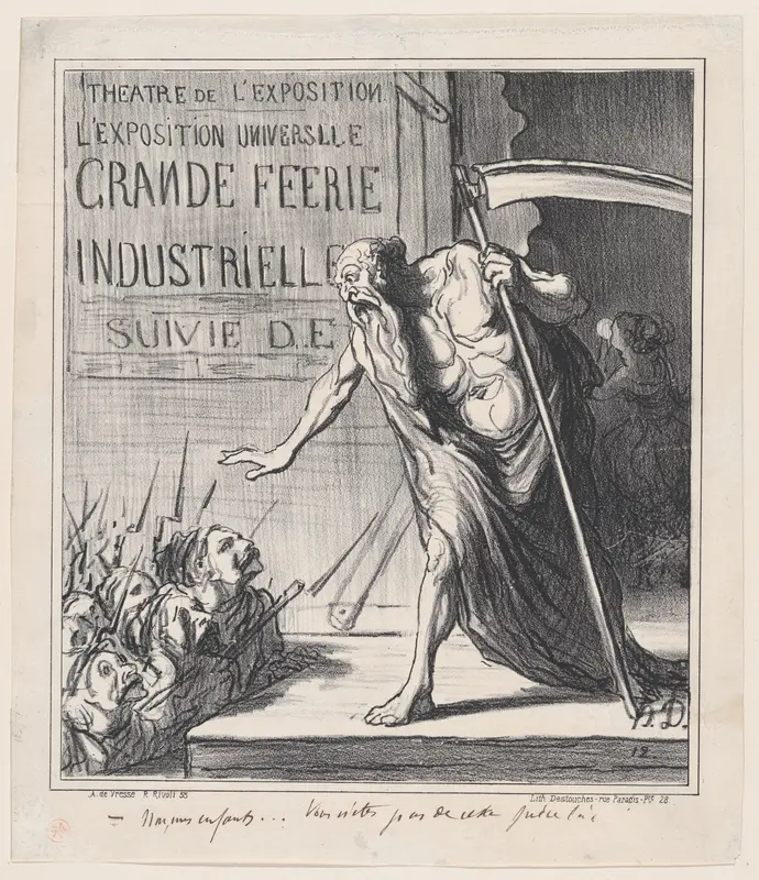 No my children... you are not part of this play here!, from 'News of the day,' published in "Le Charivari" Wall Art by Honoré Daumier - High-Resolution Digital Print