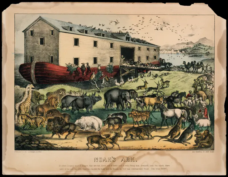 Noah's Ark Wall Art by Currier & Ives - High-Resolution Digital Print