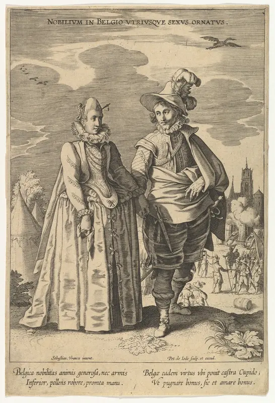 Nobilium in Belgio Utriusque Sexus Ornatus, from Fashions of Different Nations Wall Art by Pieter de Jode I - High-Resolution Digital Print