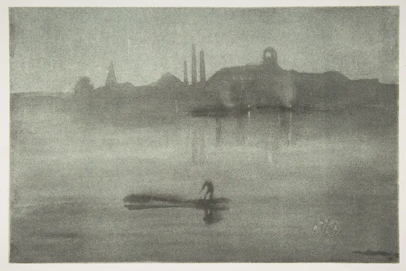 Nocturne (Nocturne: The Thames at Battersea) Wall Art by James McNeill Whistler - High-Resolution Digital Print