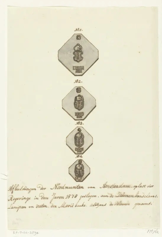 Noodmunten uit Amsterdam, 1578 Wall Art by anonymous - High-Resolution Digital Print