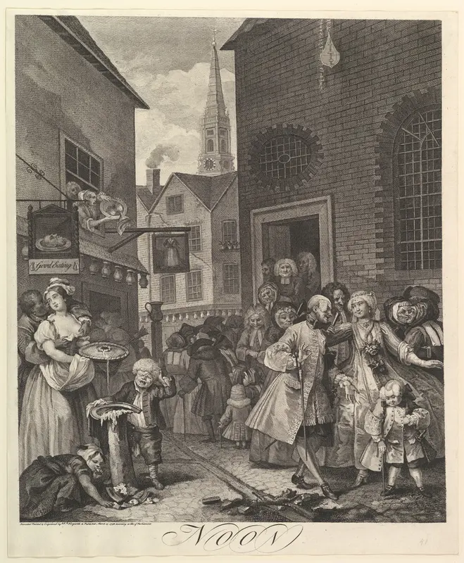 Noon: The Four Times of Day Wall Art by William Hogarth - High-Resolution Digital Print