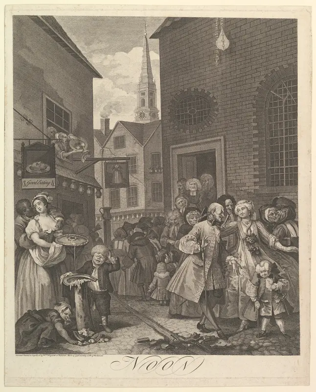 Noon (The Four Times of Day) Wall Art by William Hogarth - High-Resolution Digital Print