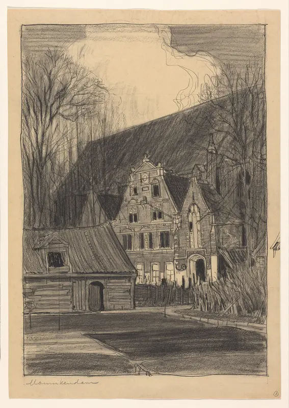 Noordzijde van de Grote of Sint-Nicolaaskerk te Monnickendam Wall Art by Wijnand Otto Jan Nieuwenkamp - High-Resolution Digital Print