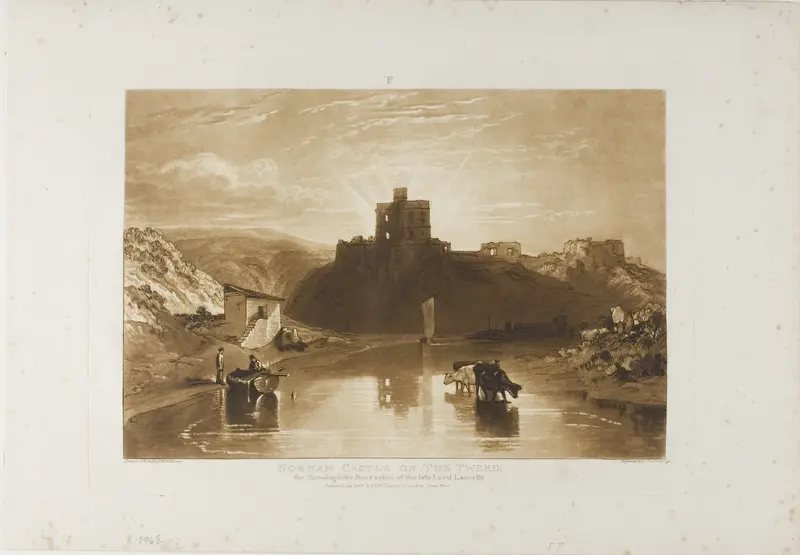Norham Castle, plate 57 from Liber Studiorum Wall Art by Joseph Mallord William Turner - High-Resolution Digital Print