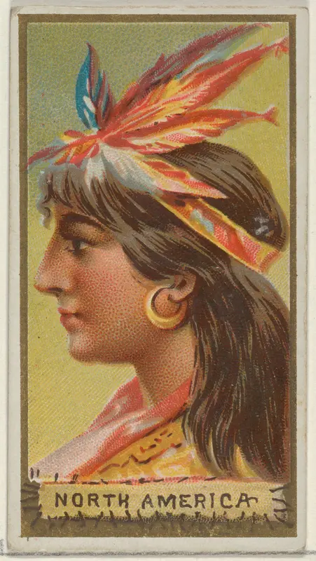 North America, from the Types of All Nations series (N24) for Allen & Ginter Cigarettes Wall Art by Allen & Ginter - High-Resolution Digital Print