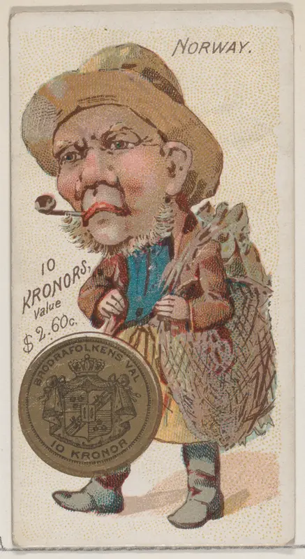 Norway, 10 Kronors, from the series Coins of All Nations (N72, variation 1) for Duke brand cigarettes Wall Art by W. Duke, Sons & Co. - High-Resolution Digital Print