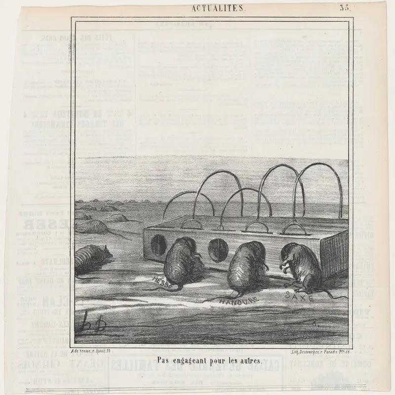 Not enticing for the others, from 'News of the day,' published in "Le Charivari" Wall Art by Honoré Daumier - High-Resolution Digital Print