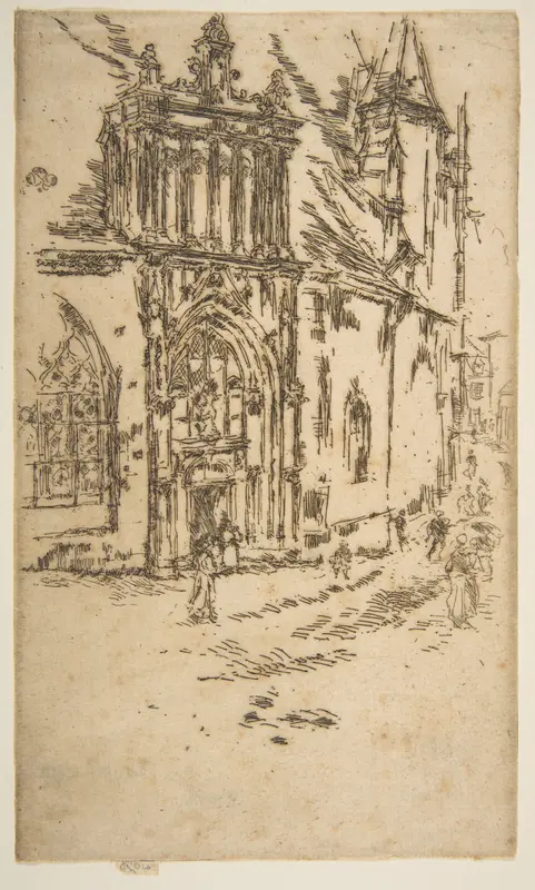 Notre Dame, Bourges Wall Art by James McNeill Whistler - High-Resolution Digital Print