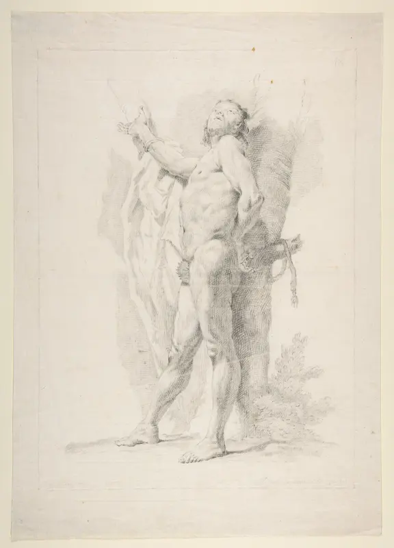 Nude Figure Wall Art by Giovanni Battista Piazzetta - High-Resolution Digital Print
