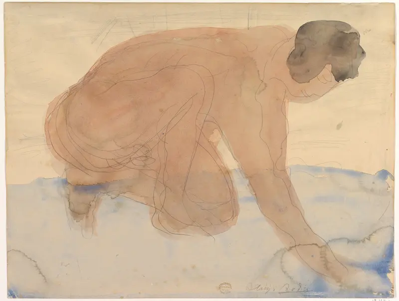 Nude Figure on Hands and Knees (Executioner) Wall Art by Auguste Rodin - High-Resolution Digital Print