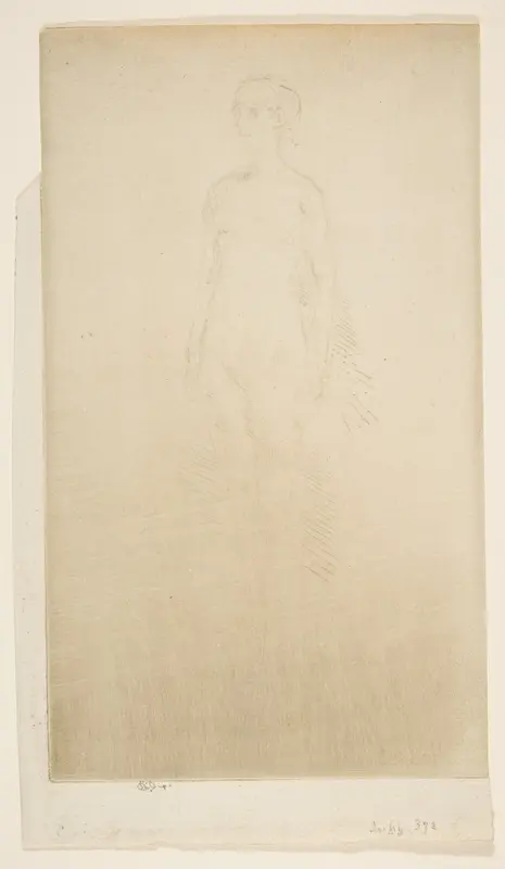 Nude Woman Standing Wall Art by James McNeill Whistler - High-Resolution Digital Print