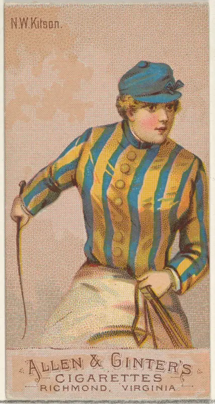 N.W. Kitson, from the Racing Colors of the World series (N22b) for Allen & Ginter Cigarettes Wall Art by Allen & Ginter - High-Resolution Digital Print