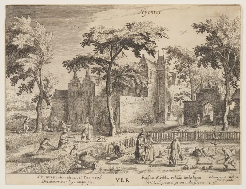 Nyenroy - Spring, from The Seasons, View of Castles in the Vicinity of Amsterdam Wall Art by Hessel Gerritsz - High-Resolution Digital Print