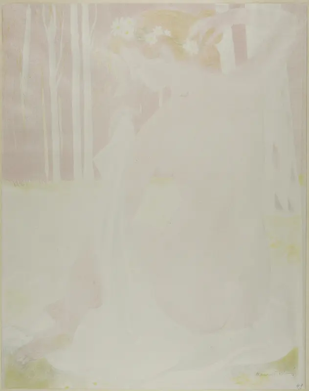 Nymph Crowned with Daisies Wall Art by Maurice Denis - High-Resolution Digital Print