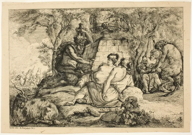 Nymphs and Satyrs Wall Art by Pierre Thomas Leclerc - High-Resolution Digital Print