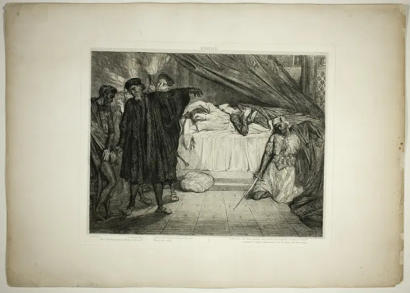 O Spartan dog, plate fifteen from Othello Wall Art by Théodore Chassériau - High-Resolution Digital Print