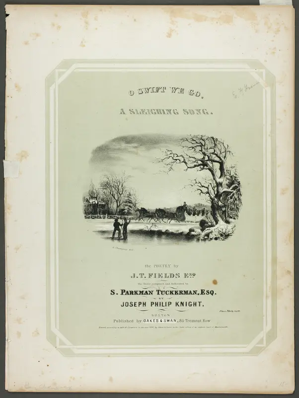 O' Swift We Go, a Sleighing Song Wall Art by Benjamin Champney - High-Resolution Digital Print