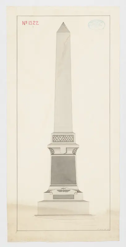 Obelisk Grave Monument, No. 1322 Wall Art by Alexander Maxwell - High-Resolution Digital Print