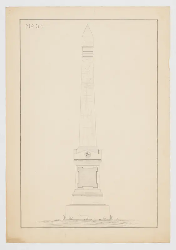 Obelisk Grave Monument, No. 34 Wall Art by Alexander Maxwell - High-Resolution Digital Print