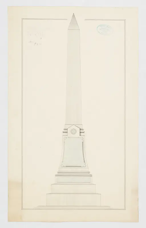 Obelisk Grave Monument, No. 901 / 920 Wall Art by Alexander Maxwell - High-Resolution Digital Print