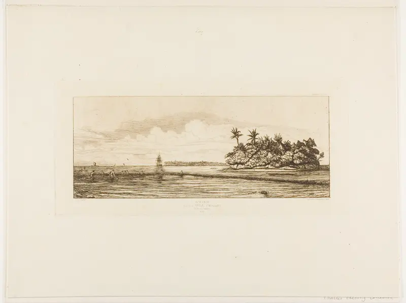 Oceania: Fishing, Near Islands with Palms in the Uea or Wallis Group, 1845