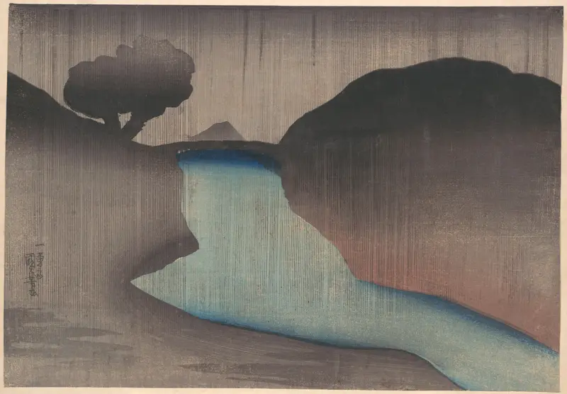 Ochanomizu in the Rain Wall Art by Utagawa Kuniyoshi - High-Resolution Digital Print