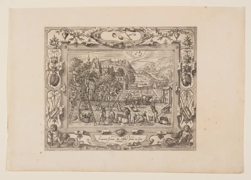 October, from The Twelve Months Wall Art by Pieter van der Borcht - High-Resolution Digital Print