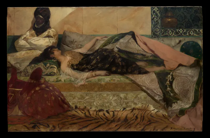 Odalisque Wall Art by Benjamin-Constant (Jean-Joseph-Benjamin Constant) - High-Resolution Digital Print