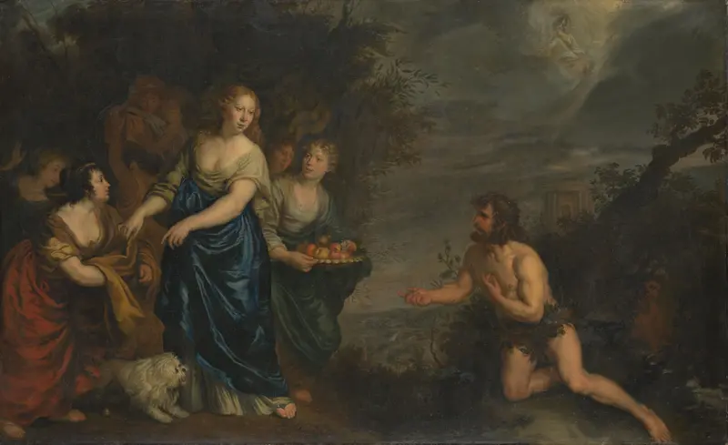 Odysseus and Nausicaa Wall Art by Joachim von Sandrart (I) - High-Resolution Digital Print