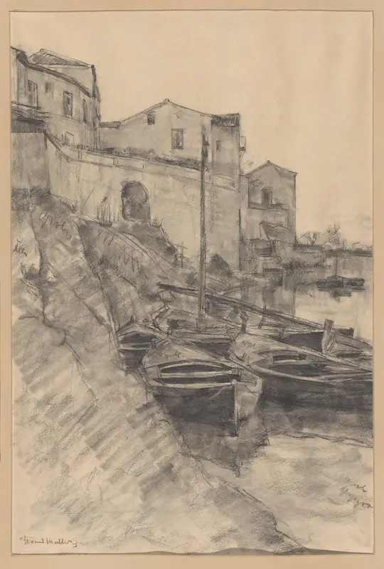 Oever van de Guadalquivir te Triana in Sevilla Wall Art by Unknown - High-Resolution Digital Print