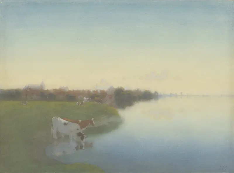 Oever van de IJssel bij Hattem Wall Art by Unknown - High-Resolution Digital Print