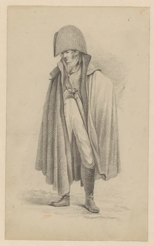 Officier met een cape Wall Art by Joannes Pieter Visser Bender - High-Resolution Digital Print